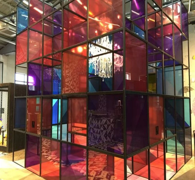 Colored PVB toughened laminated glass
