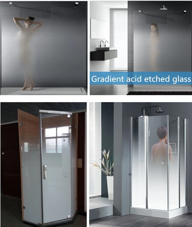 white Gradient Glass for Shower