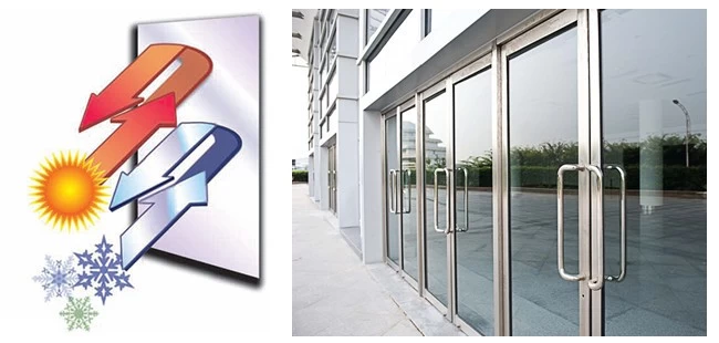 Tempered laminated low-E insulated glass door