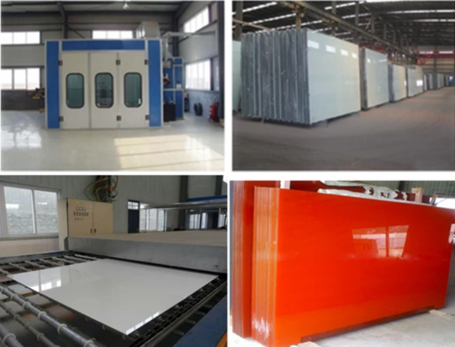 Lacquered Glass Tops Production