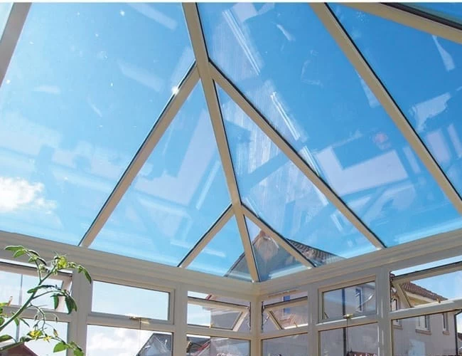 low iron tempered glass roof