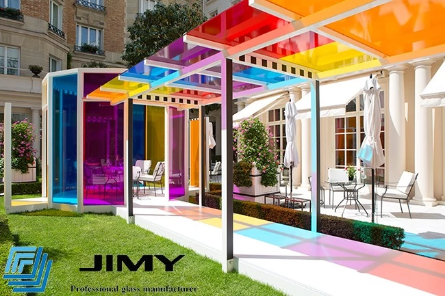 colored glass canopy