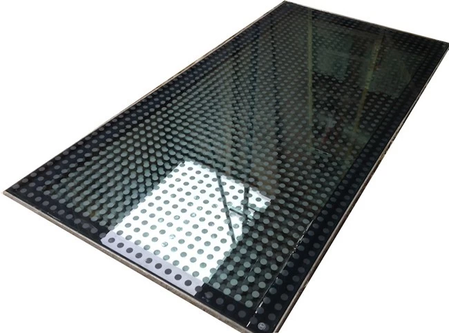 silk screen printed glass floor