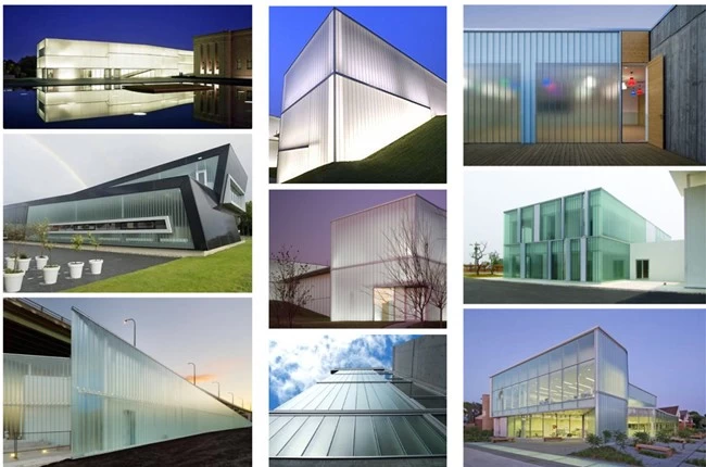 U profiled glass curtain walls