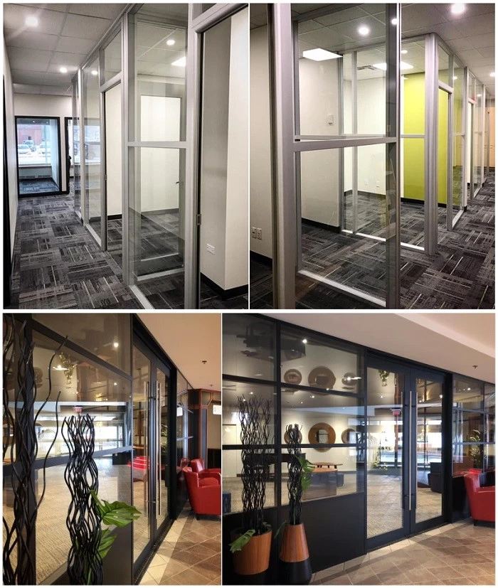 Every kinds of 12mm toughened glass partition wall for options: