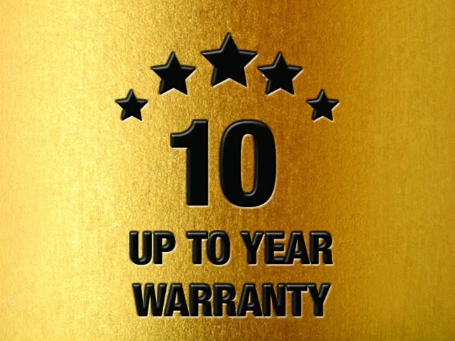 10 years warranty