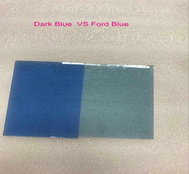 6mm dark blue float glass and 6mm Ford blue float glass