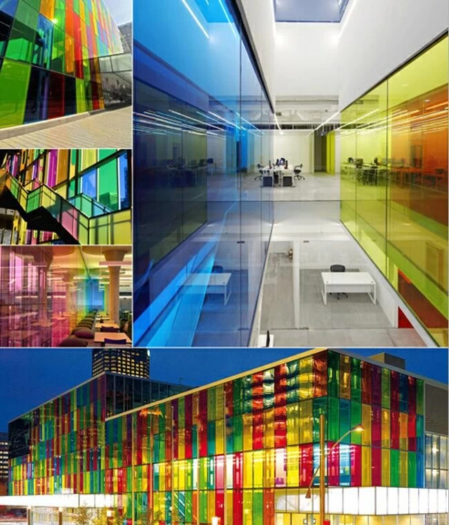 Color decorative laminated glass factory