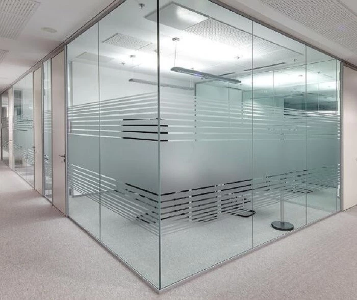 12mm frosting toughened glass office partition wall