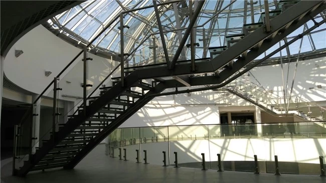 staircase and hanrail glass