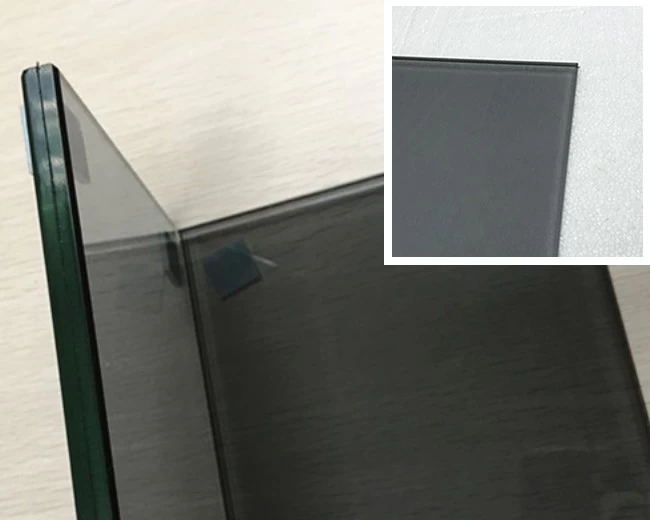 10.38mm grey color PVB laminated glass