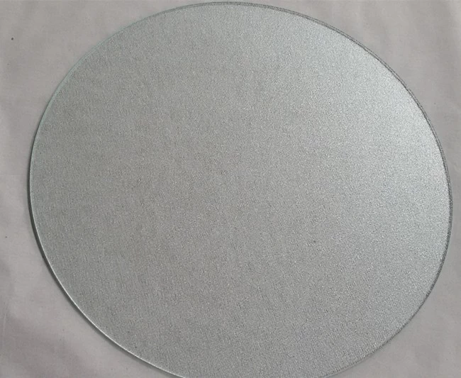 5mm round clear nashiji tempered glass top