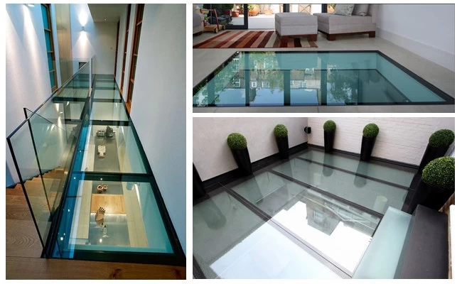 Clear 21.04mm tempered laminated glass floor