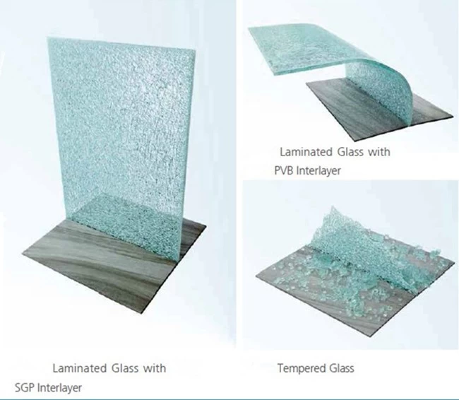 SGP laminated glass floor compare with PVB laminated glass floor