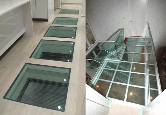 China anti slippery glass floor manufacturer