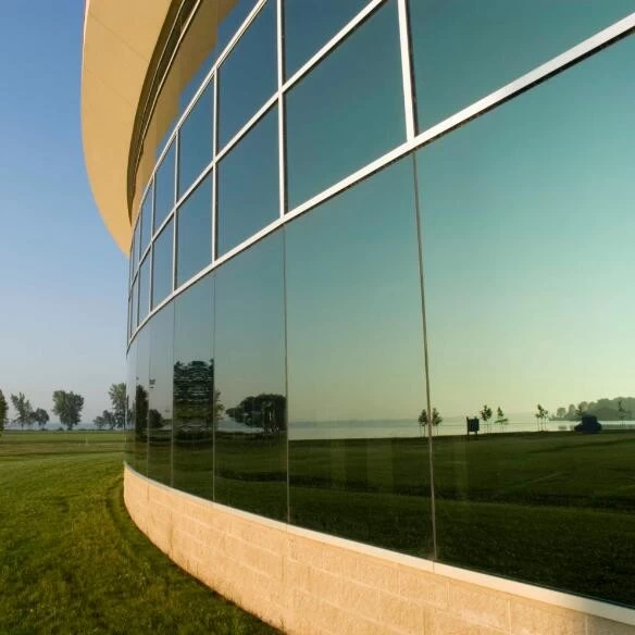 10mm+12a+55.2 low e tempered laminated insulated glass curtain wall façade manufacturer