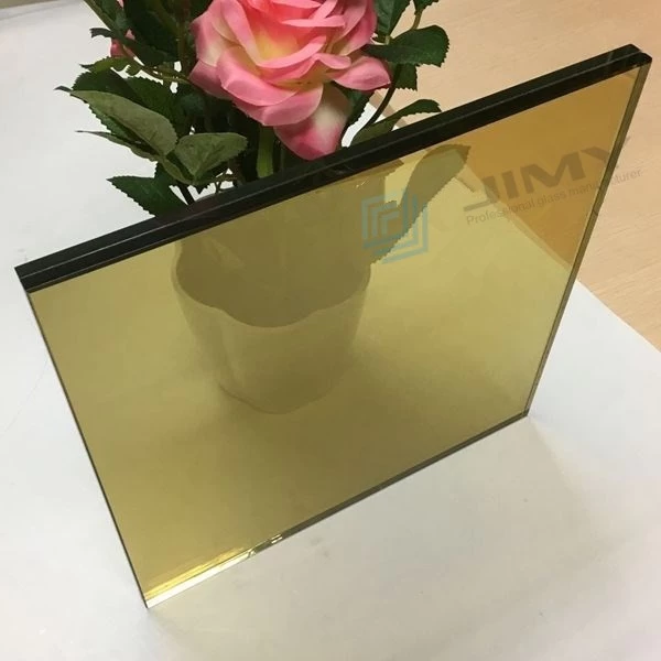 13.52mm gold reflective laminated glass, 664 golden coating tempered laminated glass Suppliers