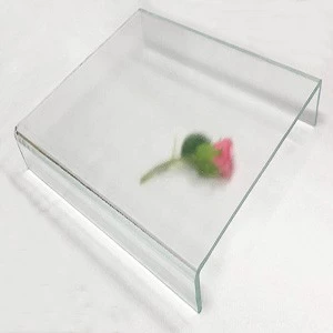 232 مم U-profile شفافة المورد الزجاج ، شفافة خفف U-profile glass ، 7 ملليمتر شفافة U-profile خفف من الزجاج للجدار الستار