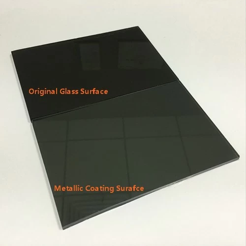 4mm dark grey reflective glass factory, 4mm black color hard coated glass, 4mm one way reflected glass supplier