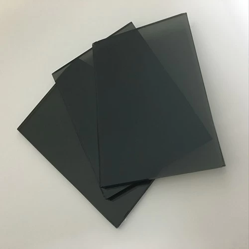 4mm dark grey reflective glass factory, 4mm black color hard coated glass, 4mm one way reflected glass supplier