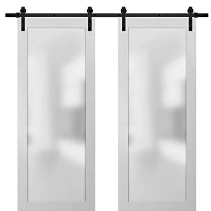 Porta deslizante de vidro interior moderna HDSAFE Porta francesa deslizante  de alumínio preto fosco Porta de
