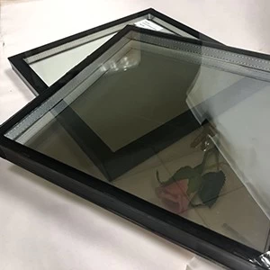 8mm+6A+8mm double tempered insulated glass panels for commercial windows , tall building insulated  glass panes for sale