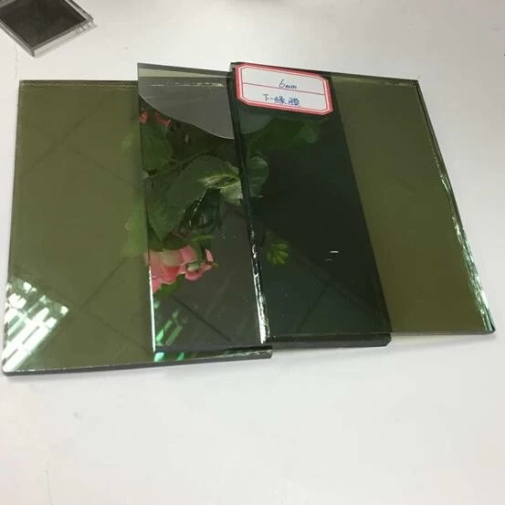 Auto grade 6mm light green tinted reflective glass windows supplier china