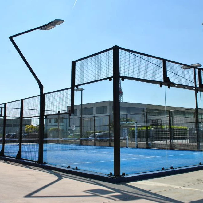 CE and SGCC certificated complete panoramic padel court, paddle court, professional glass padel manufacturer