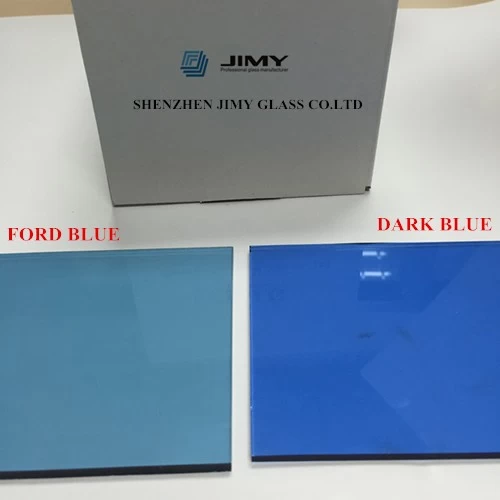 China 6mm ford blue float glass suppliers, high quality 6mm light blue tinted glass wholesale price