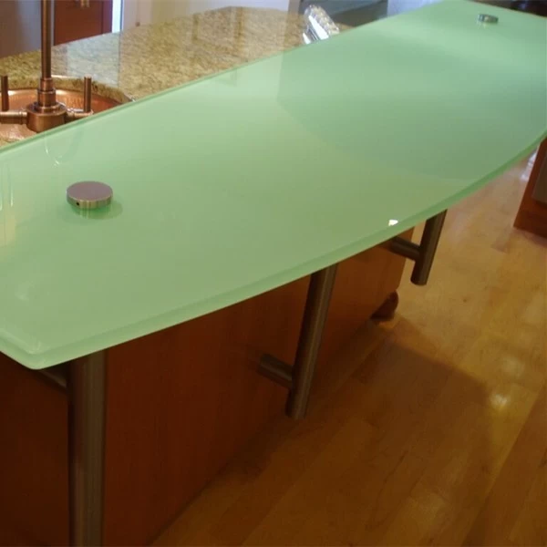 China best quality acid etched tempered safety glass table tops supplier