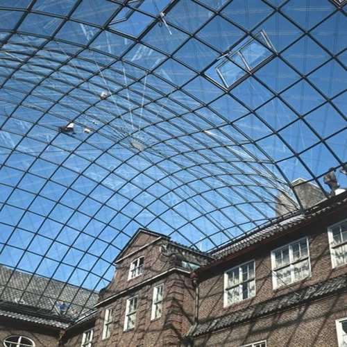 China construction glazing 10+10mm tempered laminated glass roof