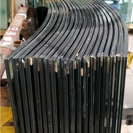 China factory wholesale colored reflective safety tempered laminated curved glass price