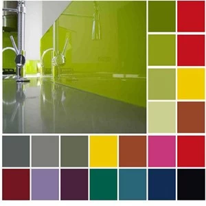 China factory wholesale good quality 6mm color decoration lacquered glass