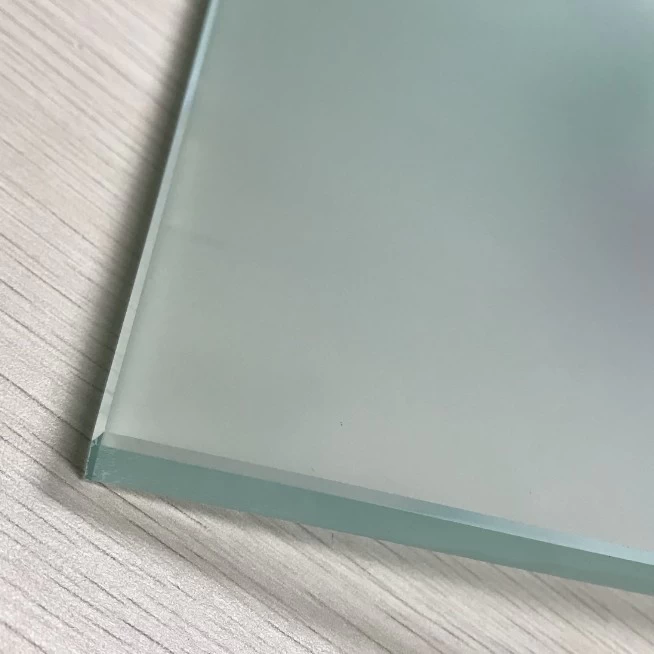 China frosted tempered glass factory supply 15mm acid etched obscure toughened safety glass