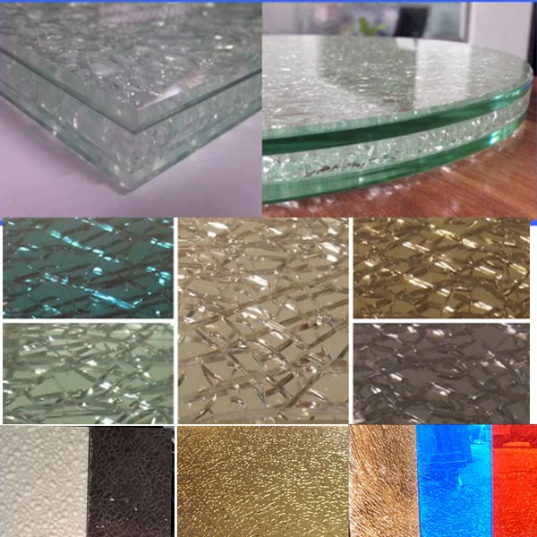 Chine haute qualité 15mm 19mm Ice fissuré comptoirs en verre décoratifs fabricant