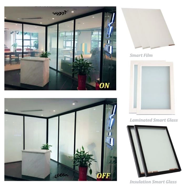 China high quality Building Electric PDLC Intelligent magic switchable insulated privacy smart Insulating glass suppliers