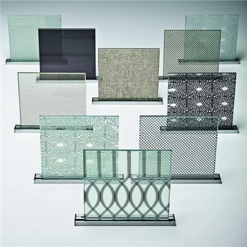 China manufacturer customized design 5+5mm decorative fabric laminated glass