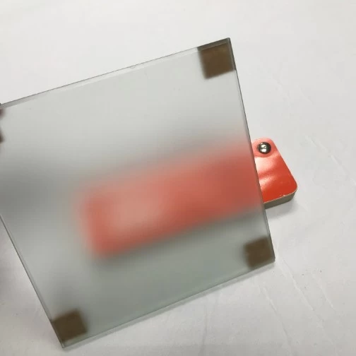 China processed glass factory supply 5mm frosted acid etched tempered safety glass