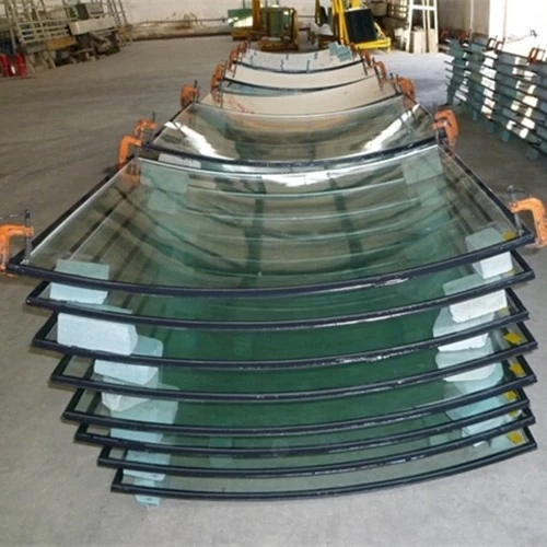 Custom made heat resistant and sound control curved double glazing insulated glass