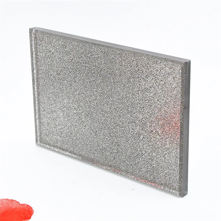Decorative Wall Art Laminated Textured Glass With Fabric For Partition Wall