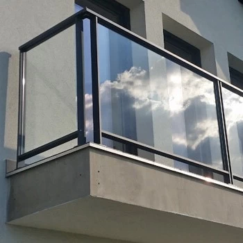 porcelana Solución completa de barandilla de barandilla de vidrio con marco de aluminio, balcón de vidrio, fabricante de pasamanos de aluminio fabricante