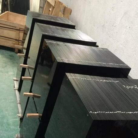 Furniture decorative glass 5mm 6mm dark grey black color tempered hardened glass suppliers