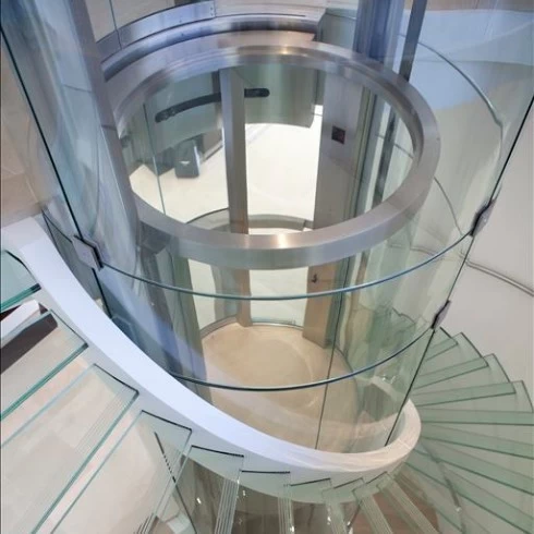 Good price 10mm super clear curve tempered glass elevator lifts wholesale