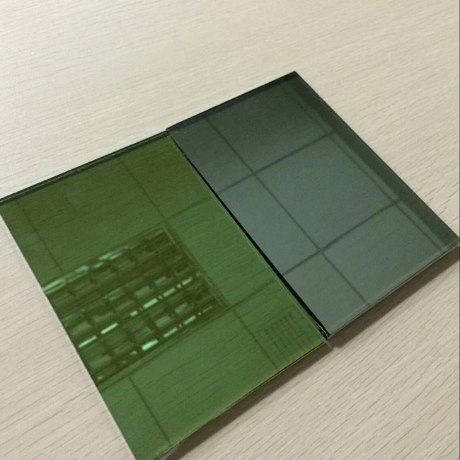 High quality good price 6mm dark green reflective glass factory