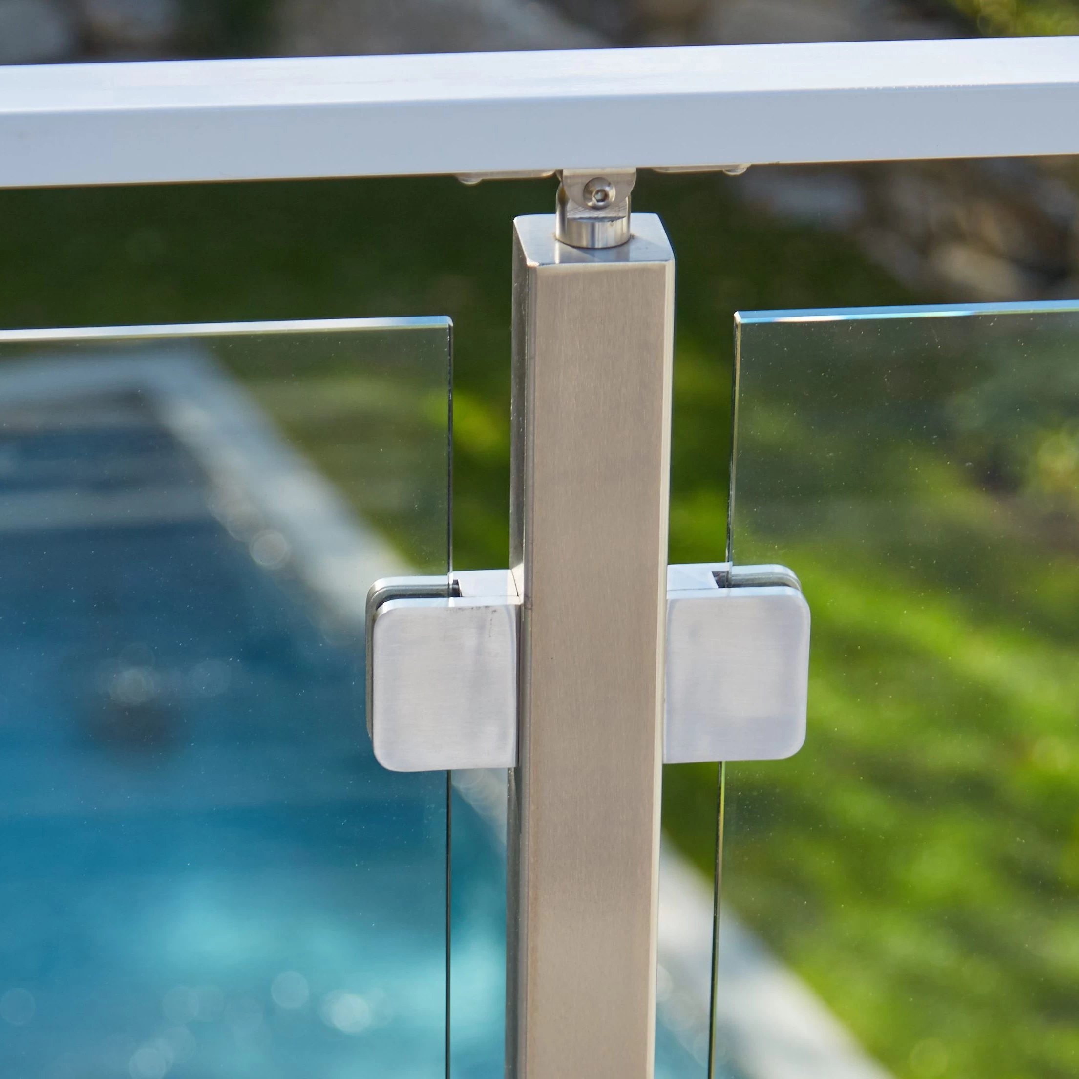 One stop service for glass railing post system, glass railing panels, Stainless Steel Glass Railing Post on deck