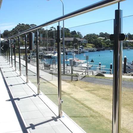 One stop service for glass railing post system, glass railing panels, Stainless Steel Glass Railing Post on deck