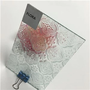 Wholesale price 5mm clear Flora patterned glass supplier from China