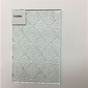 Wholesale price 5mm clear Flora patterned glass supplier from China