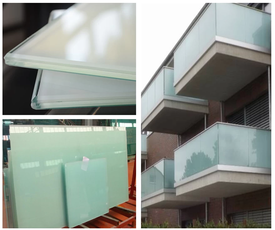  milky white ceramic white tempered laminated glass application