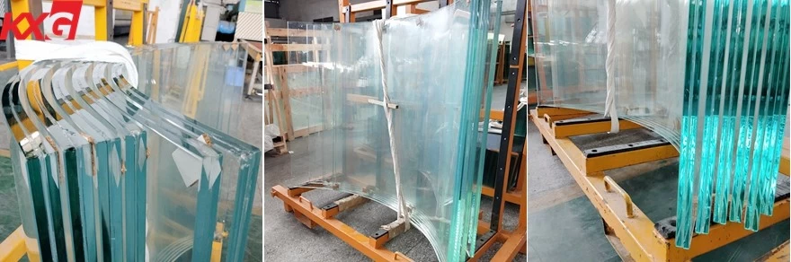21.52mm ultra clear curved toughened laminated glass
